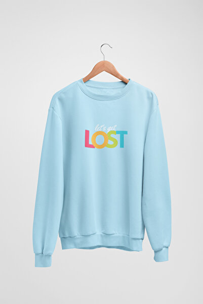 Butik Φούτερ Unisex με μακρύ μανίκι LOST Transfer με τύπωμα με λαιμόκοψη ποδη...