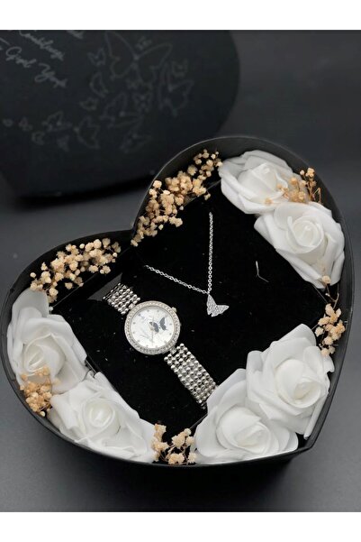 Masalsı Concept Sevgiliye Saatli Hediye Seti Mor Sevenlere Özel Süslü Kutuda ...