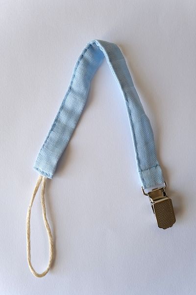 runbaby Run Baby Light Blue Color Muslin Pacifier Strap