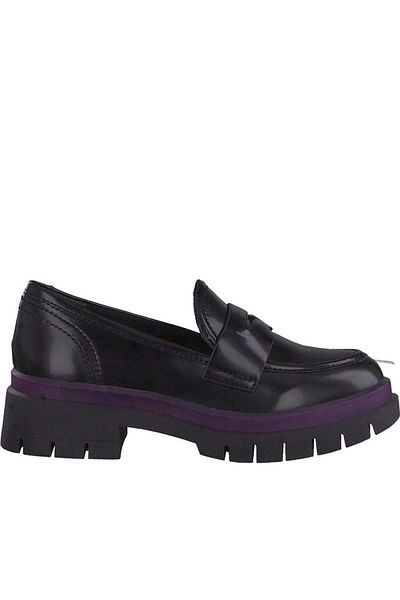 Tamaris Black Loafers Womens Shoes