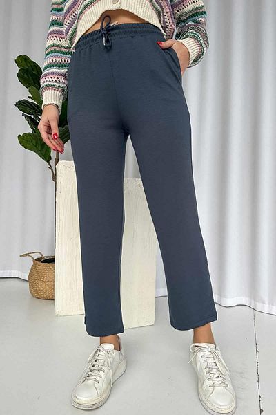 Mine Tan Butik Φούτερ Anthracite Pipe Leg με τσέπες