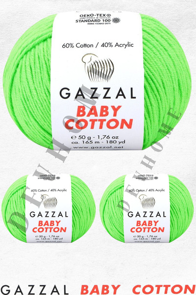 devhome Gazzal Baby Cotton Amigurumi İpi - 50GR 3 bucăți Punch El Örgü İpligi...