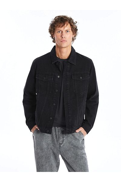 LC Waikiki Ανδρικό τζιν μπουφάν LCW Jeans Μαύρο Standard Fit