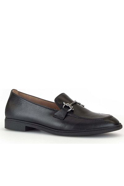 GABOR Black Loafers Womens Shoes