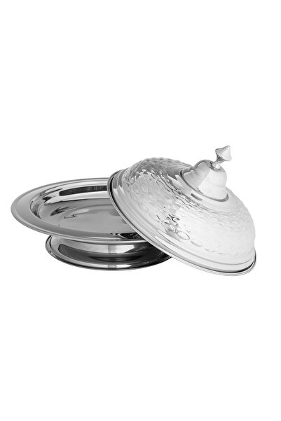 HIC Cozy Stainless Steel Service Dish With Base And Lid 40 cm