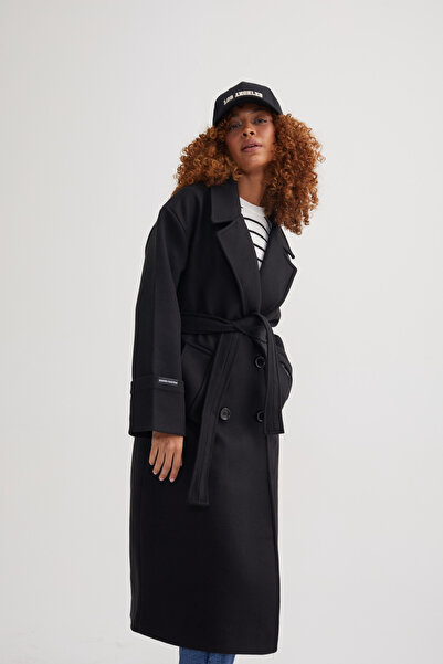 Perryes Palton supradimensionat pentru damă, cu mâneci late, cu cusături, design special