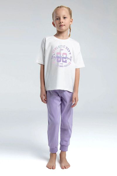 Rolypoly Cycling Neck Short Sleeve 100% Cotton Girl's Pjamas Suit
