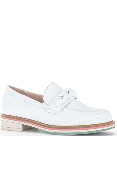 GABOR White Loafers Womens Shoes