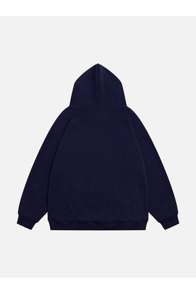 Mad&Calf Women's Just a Girl Printed Hooded Fleece Oversize Sweatshirt