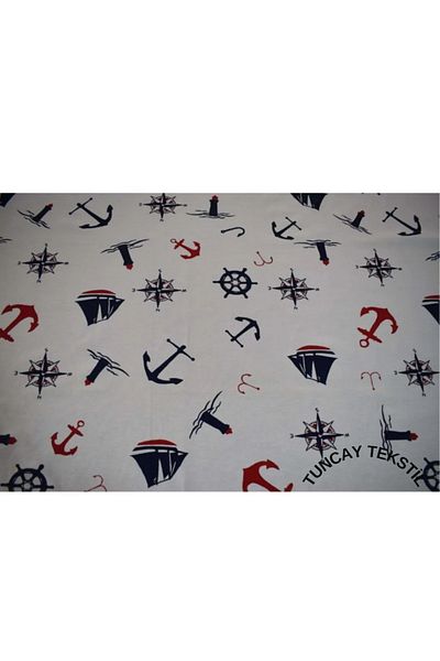 TUNCAY TEKSTİL Față de masă cu model Anchor Sailor cu caracteristici de șters