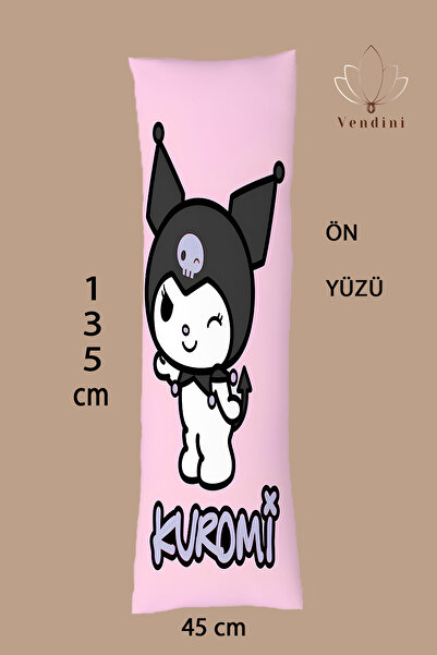 Vendini غطاء وسادة مطبوع عليه وجهين من Anime Kuromi Hugging