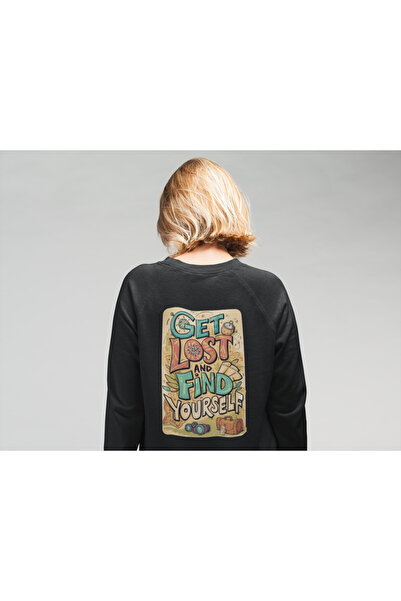 MAGORS سويت شيرت قطني بياقة دائرية وطبعة خلفية من GET LOST