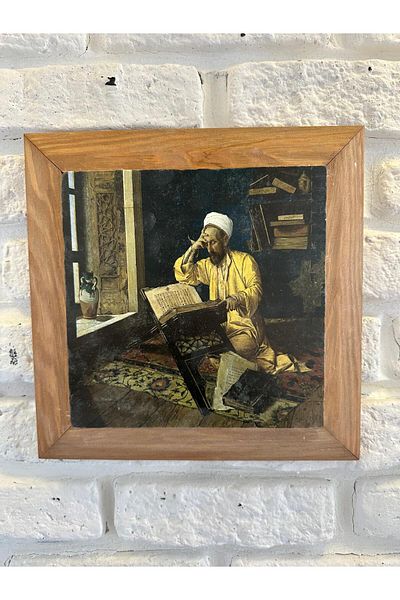 woodhomeworks Панел за картина с масивна рамка от естествен камък и мрамор 26x26 см