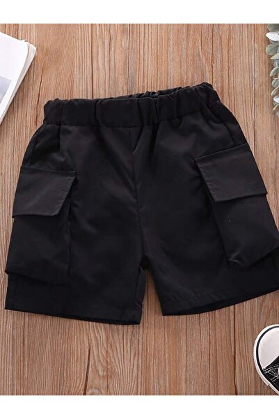 shop Unisex μαύρο καλοκαιρινό σορτς