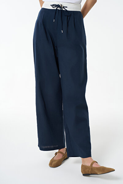 Quzu Лаківерт Палаццо Пантолон - Белі Гарнілі