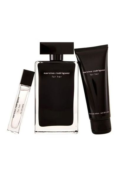 Narciso Rodriguez For Her Gift Set EDT 100 Ml, Mini EDT 10 Ml, Body Lotion 75ml