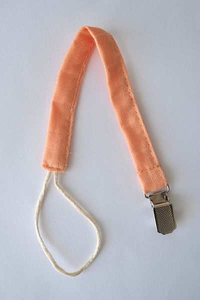 runbaby Run Baby Salmon Color Muslin Pacifier Strap