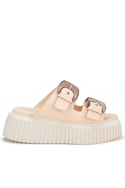 AGL Beige Slippers Womens Shoes