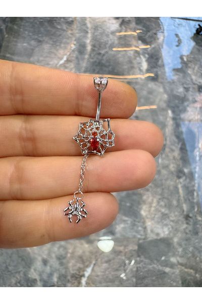 Arescollection Surgical Steel Spider Web Belly Piercing
