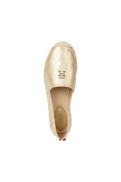 Tommy Hilfiger Gold Espadrilles Womens Shoes