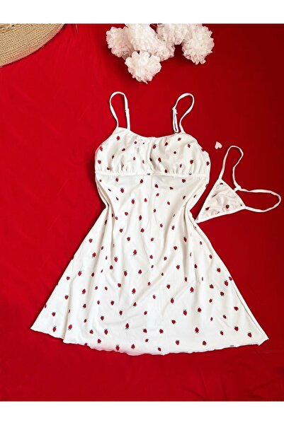 FASHION Ειδικό πακέτο δώρου για τη γιορτή της μητέρας, σετ πιτζάμες, μίνι φόρεμα φράουλα και σετ σορτς φράουλα