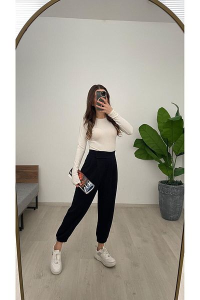 Nazline Women's Jager Leg Elastic Pants with Velcro Detail