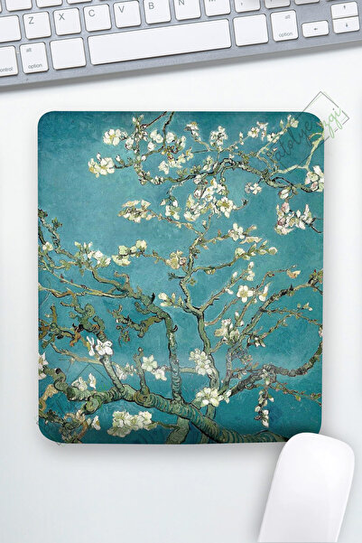 Atölye Çizgi Van Gogh Badem Çiçeği Almond  Bilek Destekli Mouse Pad