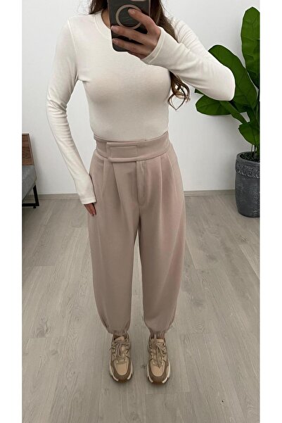 Nazline Women's Jager Leg Elastic Pants with Velcro Detail