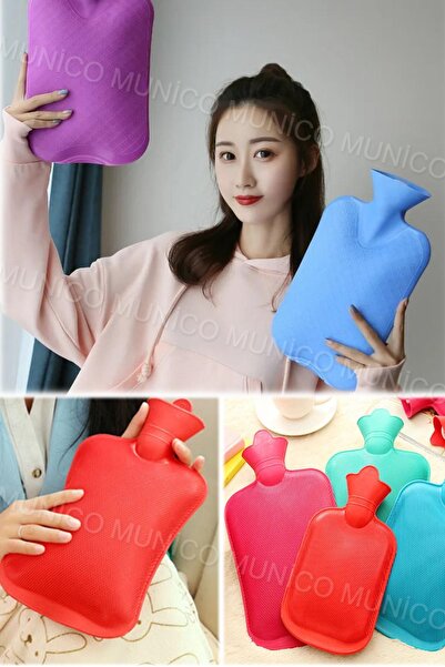 Munico PVC Sıcak Su Torbası Sızdırmaz Sıcak Soğuk Kompres Sıcak Su Torbası Sırt Boyun Omuz Karın Ağrısı