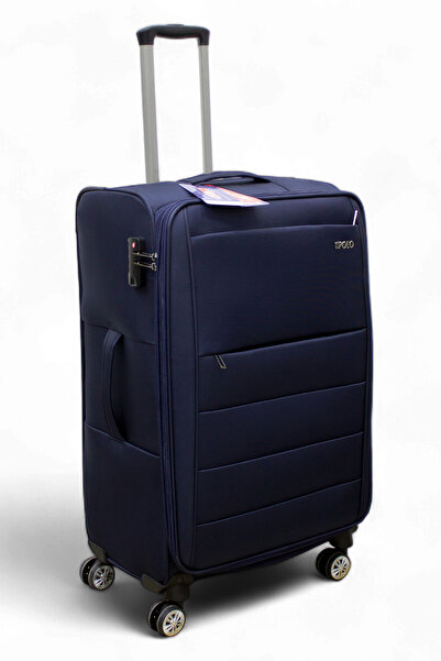 ES POLO TRIP Lacivert Kabin (KÜÇÜK) Orta Ve Büyük Boy 3'lü Carry-on Lüks Kumaş Valiz Seti