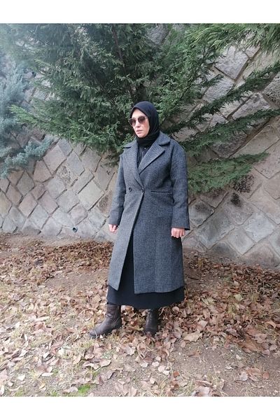 stil hatun butik Plus Size Coat Cashew Coat, Premium Quality Plus Size Cashew Coat