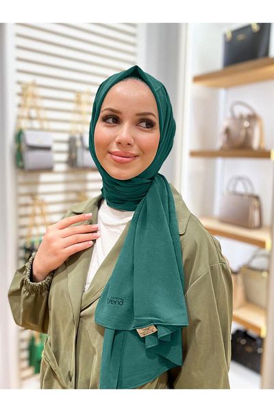 Armine Trend Crinkle šifonový šátek - Atskrn-37 - Pine Green