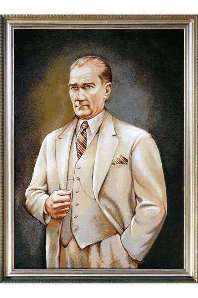 Niva Фігуративна серія-47 Тканина гобелен-Портрет Ататюрка