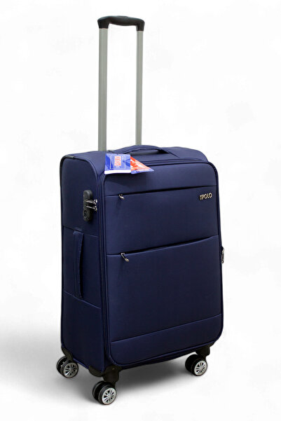 ES POLO TRIP Lacivert Kabin (KÜÇÜK) Orta Ve Büyük Boy 3'lü Carry-on Lüks Kumaş Valiz Seti