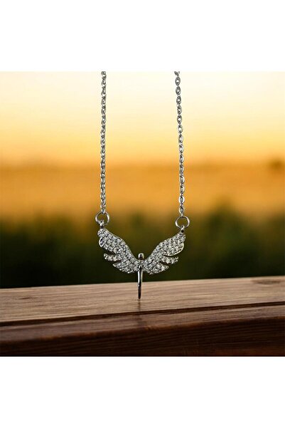 SAZİLE Sevgiliye Mikail Melek Kanadı Kadın Kolye