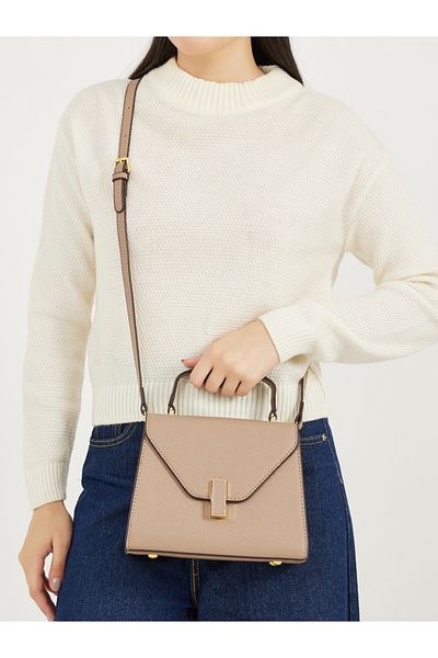 Styli Textured Handbag with Top Handle & Adjustable Strap