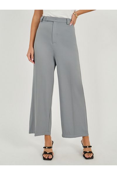 Styli High Rise Straight Fit Ankle Length Pants