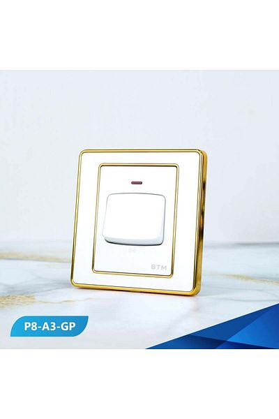 Btm Air conditioner switch 7×7, gold and silver- 2 pieces