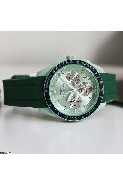 FERRO Fm11401Zg Unisex Wrist Watch with Silicone Band