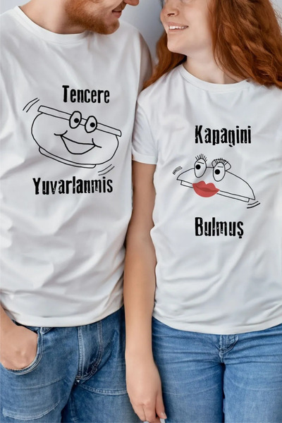 FECCY Couple Lover Cotton T-Shirt Combo - Gift for Lover