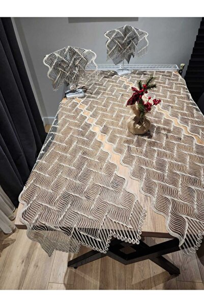 Tekstilife Set de salon de lux - șa și șervețel din snur natural