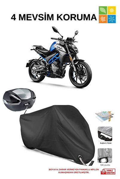 AutoEN CoverNow SİYAH CFMOTO 250NK ARKA ÇANTA KİLİT UYUMLU SU GEÇİRMEZ BRANDA (MOTOSİKLET)