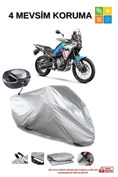 AutoEN CF Moto 450 MT ARKA ÇANTA UYUMLU GRİ SU GEÇİRMEZ BRANDA (MOTOSİKLET)