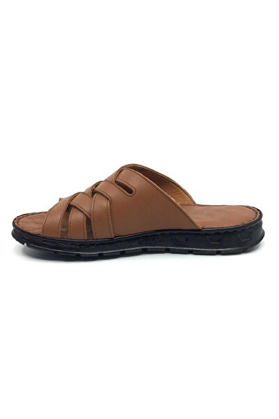 Taşpınar Ayakkabı Taşpınar 100% Δερμάτινες Ορθοπεδικές Ανδρικές Καλοκαιρινές Άνετες Παντόφλες 40-45