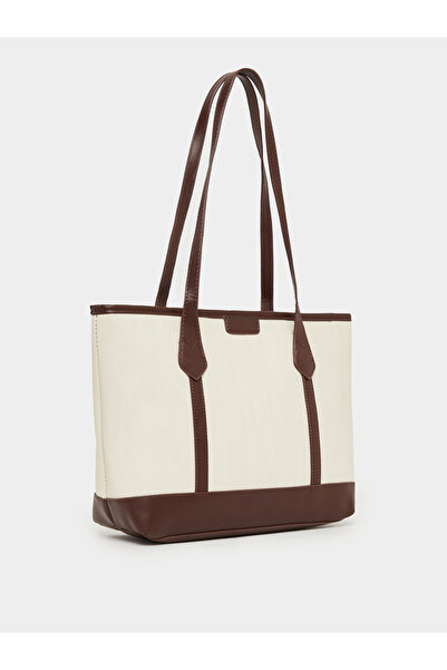 Styli حقيبة كتف ثنائية اللون مع إغلاق بسحاب