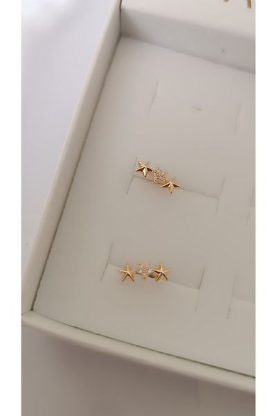 GÜRLER Steel Star Tragus Piercing Earrings