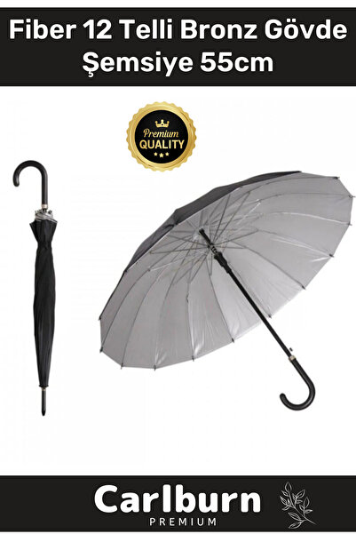 Carlburn Özel Üretim Otomatik Mekanizma Baston Tip Rüzgar Korumalı Fiber 12 T...