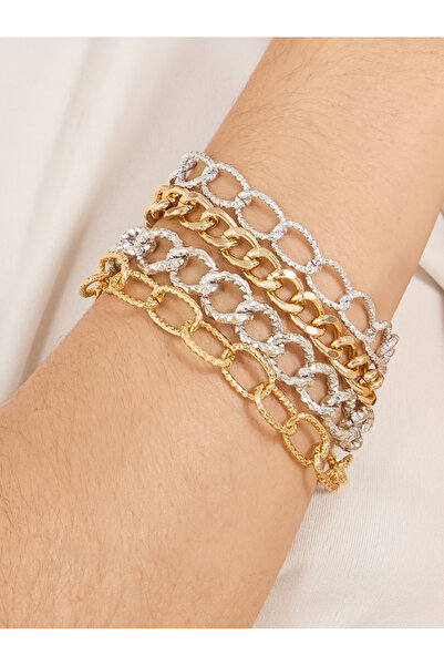 Styli مجموعة من 6 أساور سلسلة مع قفل على شكل جراد البحر