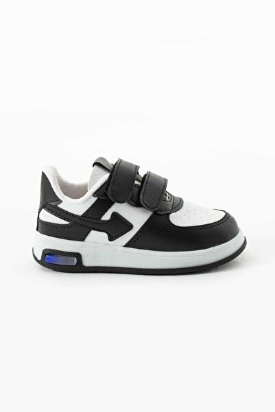GAK RUN Unisex Çocuk ışıklı Lastikli Ve Cırtlı Rahat Sneaker Spor Ayakkabı