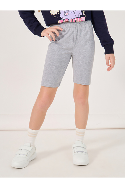 Styli Solid Shorts with Elastic Waistband